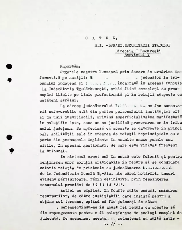 Corupția în sistemul judiciar comunist, așa cum este indicat în rapoartele Securității Corupția în sistemul judiciar comunist, așa cum este indicat în rapoartele Securității. Imaginea magistratului care „admite orice”