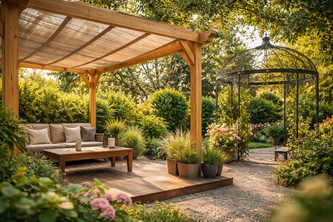 Este plasa de umbrire compatibilă cu structuri decorative din lemn sau metal Este plasa de umbrire compatibilă cu structuri decorative din lemn sau metal?