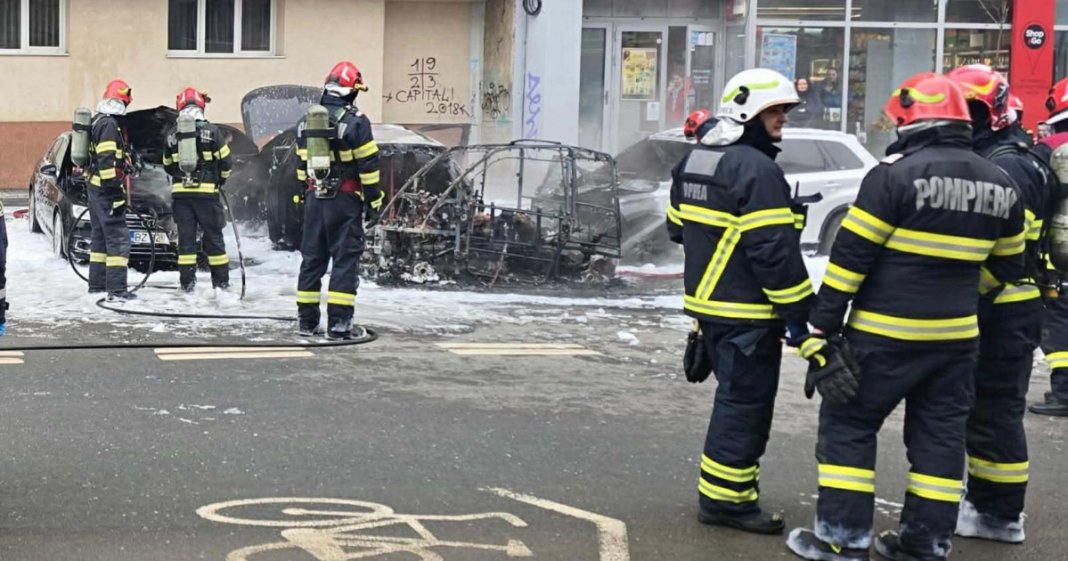 Incendiu distrugător în Sectorul 6 al Capitalei: vehicule în flăcări. O persoană decedată și una rănită. Intervenție de urgență în desfășurare.