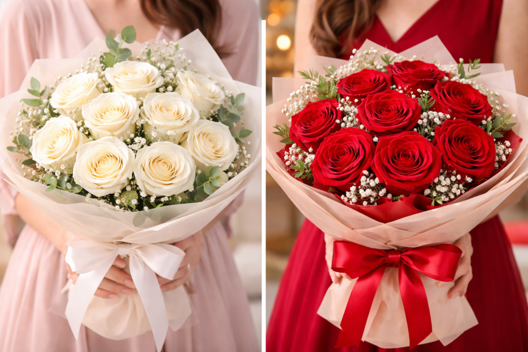 Când este potrivit să oferi trandafiri albi și când roșii Când este potrivit să oferi trandafiri albi și când roșii?