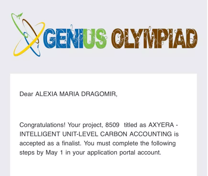 Elevă din Ploiești, selecționată pentru etapa globală a Genius Olympiad cu un proiect revoluționar privind sustenabilitatea Elevă din Ploiești, selecționată pentru etapa globală a Genius Olympiad cu un proiect revoluționar privind sustenabilitatea